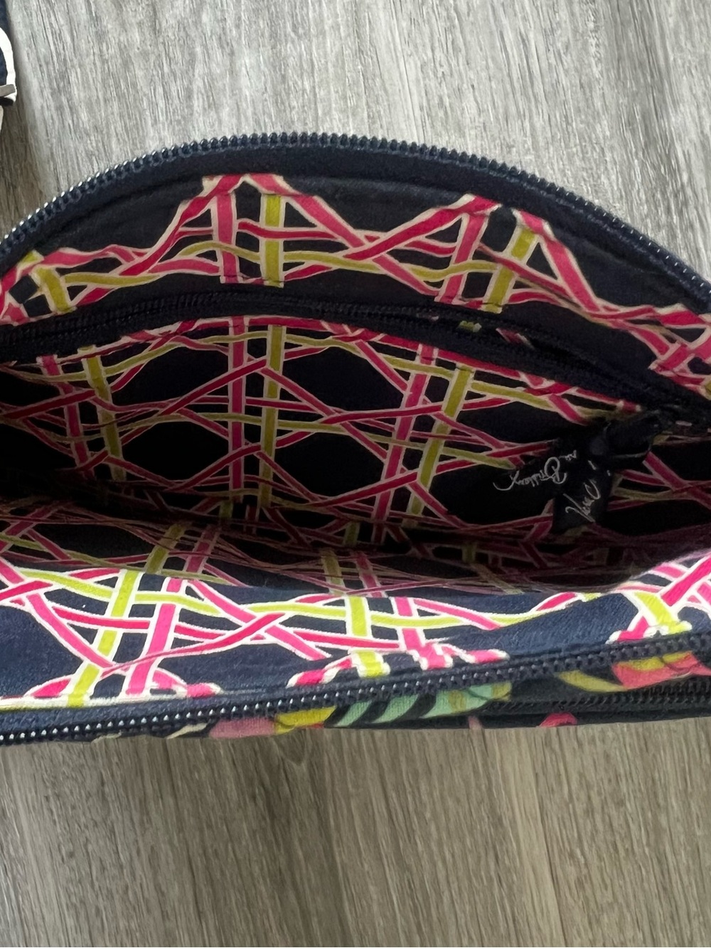 Vera Bradley Navy Quilted Floral Crossbody in Ribbons pattern - Picture 4 of 7